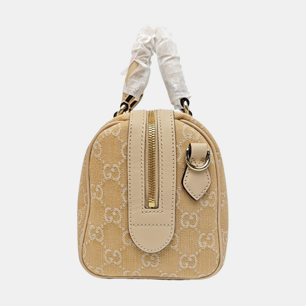 Ophidia Small Monogram Denim Beige