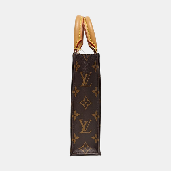 SAC PLAT Mini Monogram Coated Canvas Brown