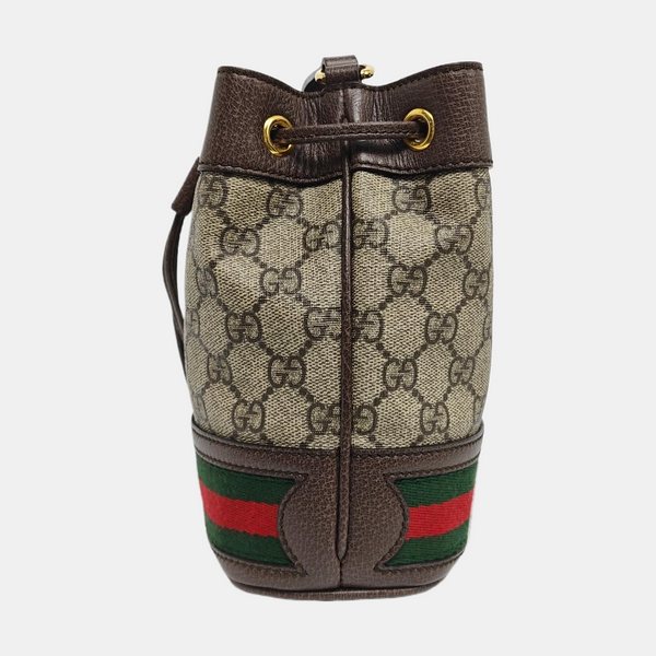 Ophidia Mini Monogram Coated Canvas Beige
