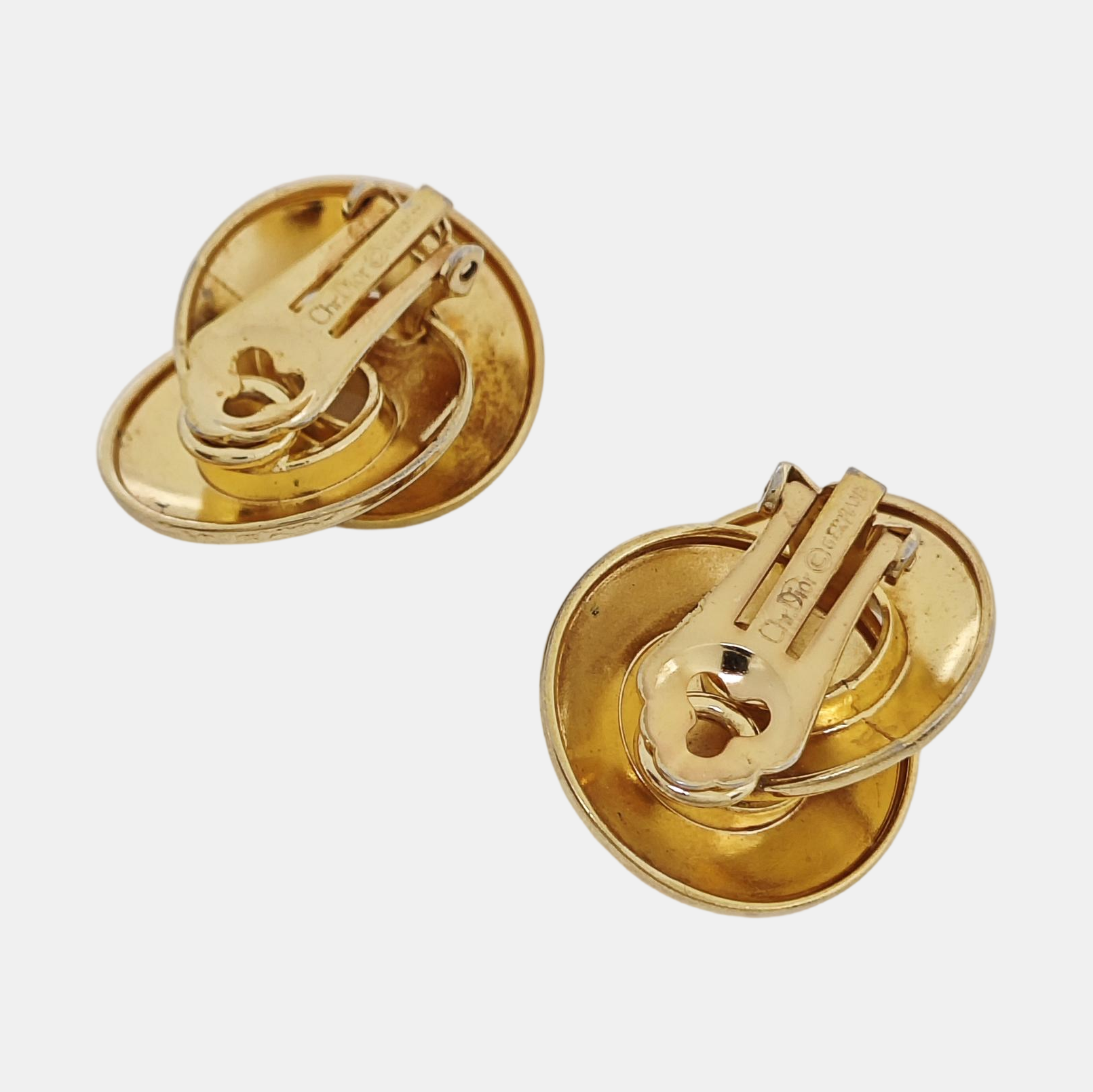 Metal Gold Clip On Earrings