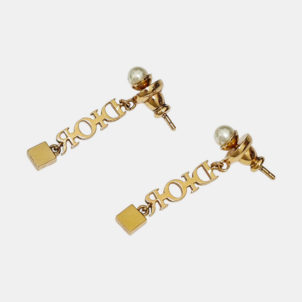 Dio(r)evolution Metal Gold Stud Earrings