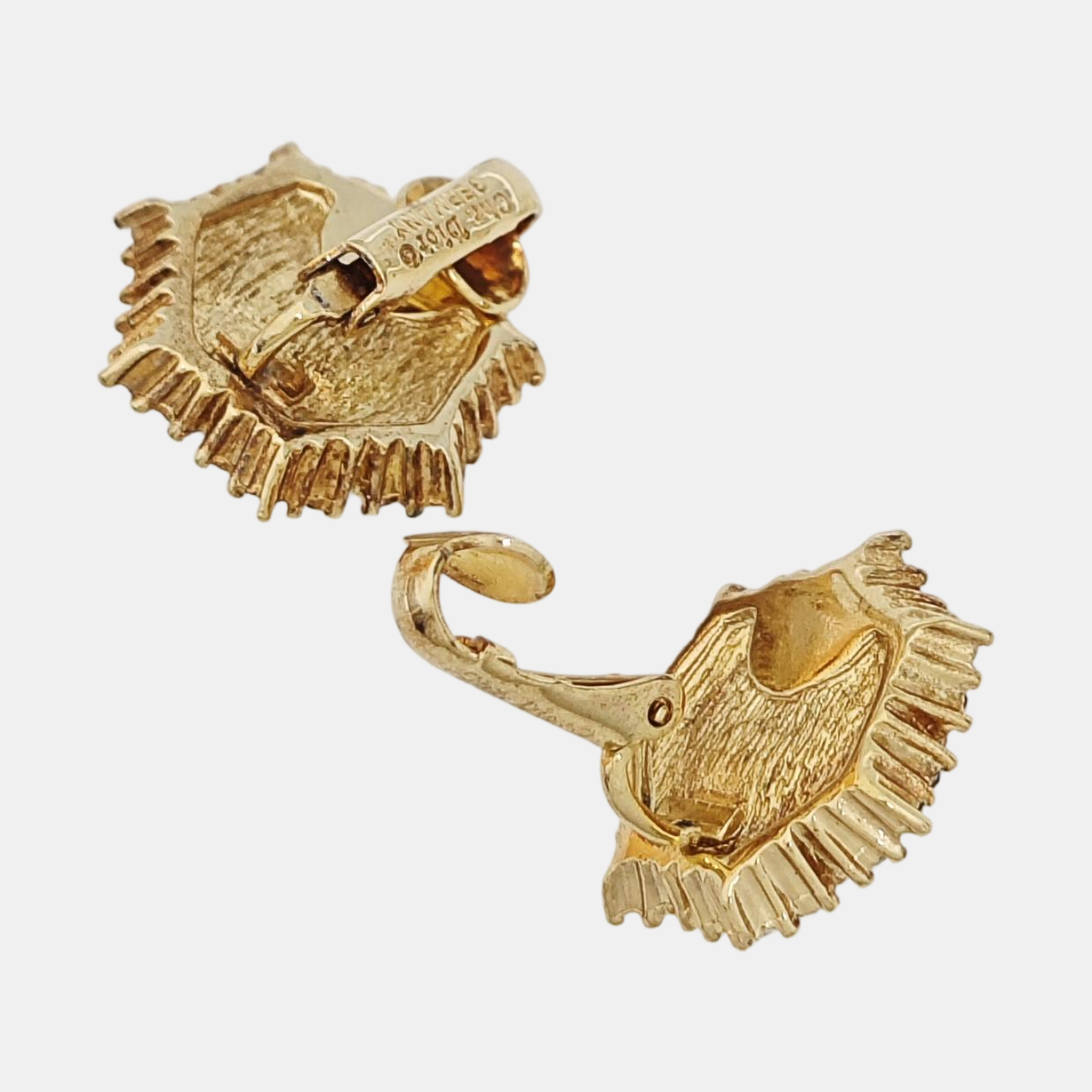 Metal Gold Clip On Earrings