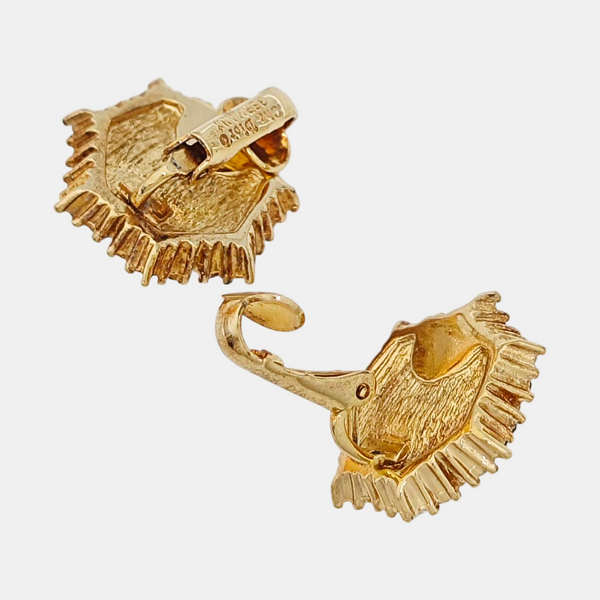 Metal Gold Clip On Earrings