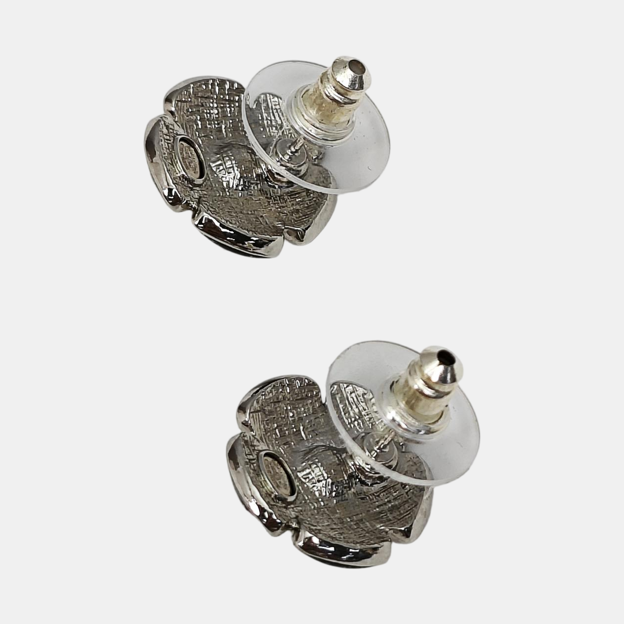 Metal Black Stud Earrings