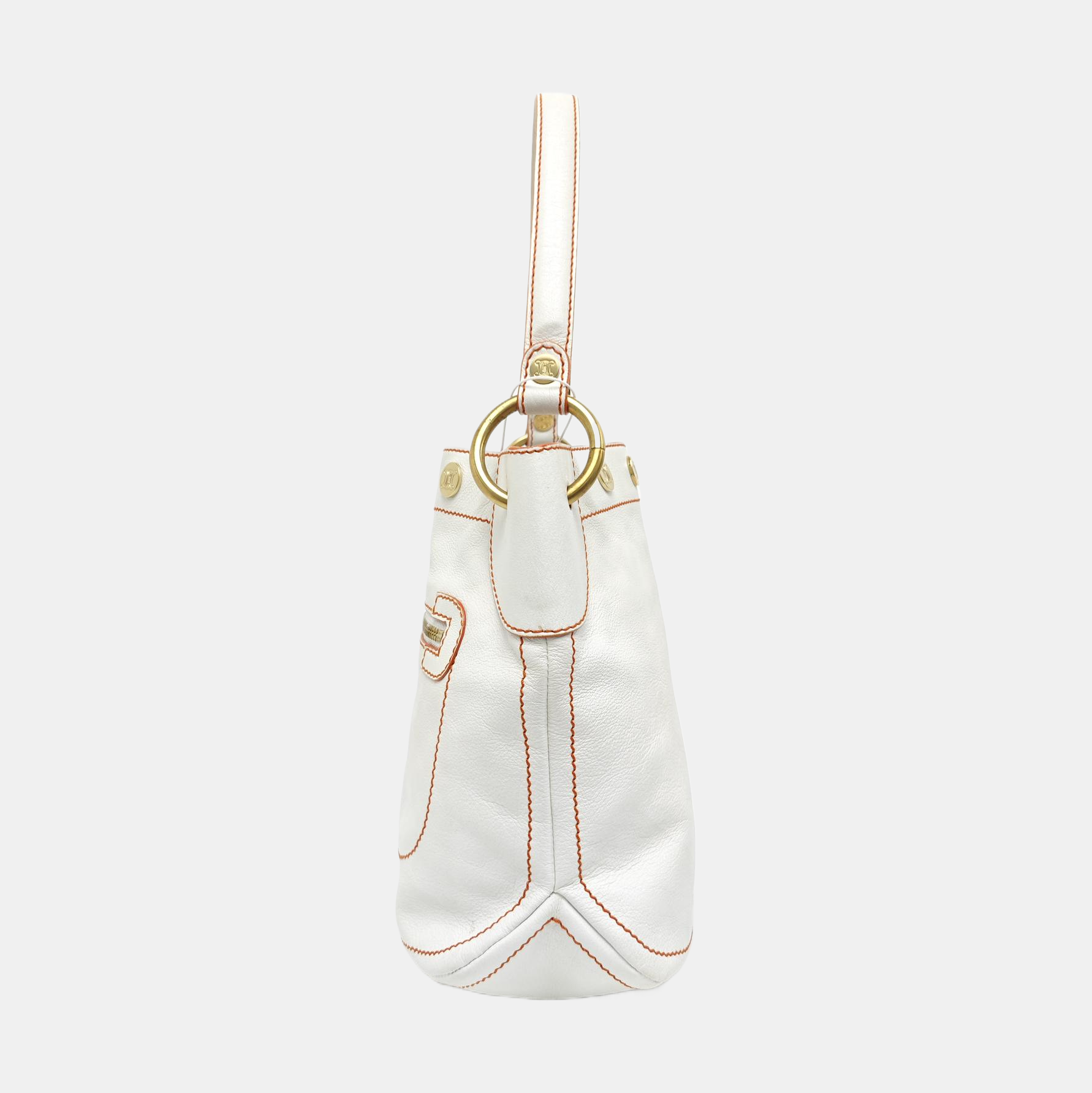 Calfskin Top Handle Bag White