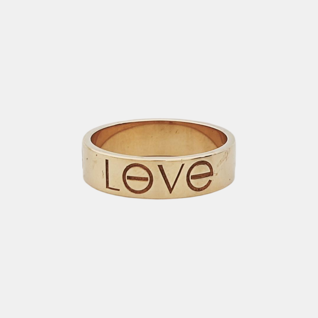 LOVE 18k Rose Gold Ring EU 58