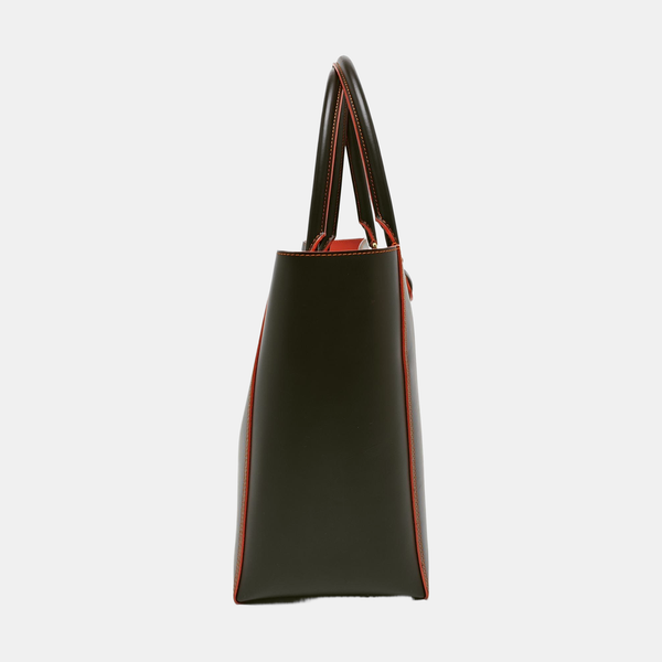 Monogram Calfskin Tote Bag Brown
