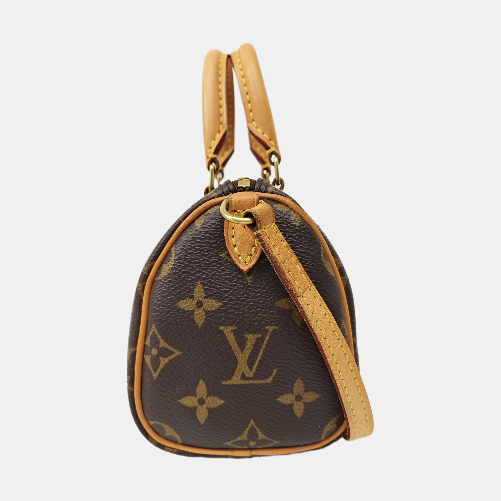 SPEEDY Nano Monogram Coated Canvas Brown