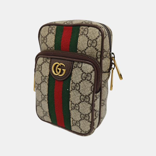 Ophidia Mini Monogram Coated Canvas Beige