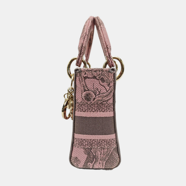 Lady Dior Mini Fabric Pink
