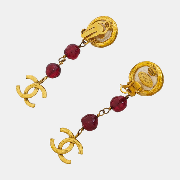 Metal Gold Clip On Earrings