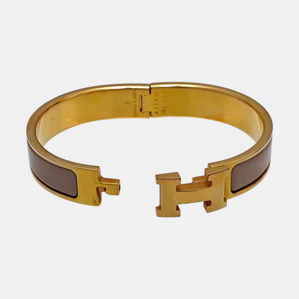 Clic H Metal Gray Bangle