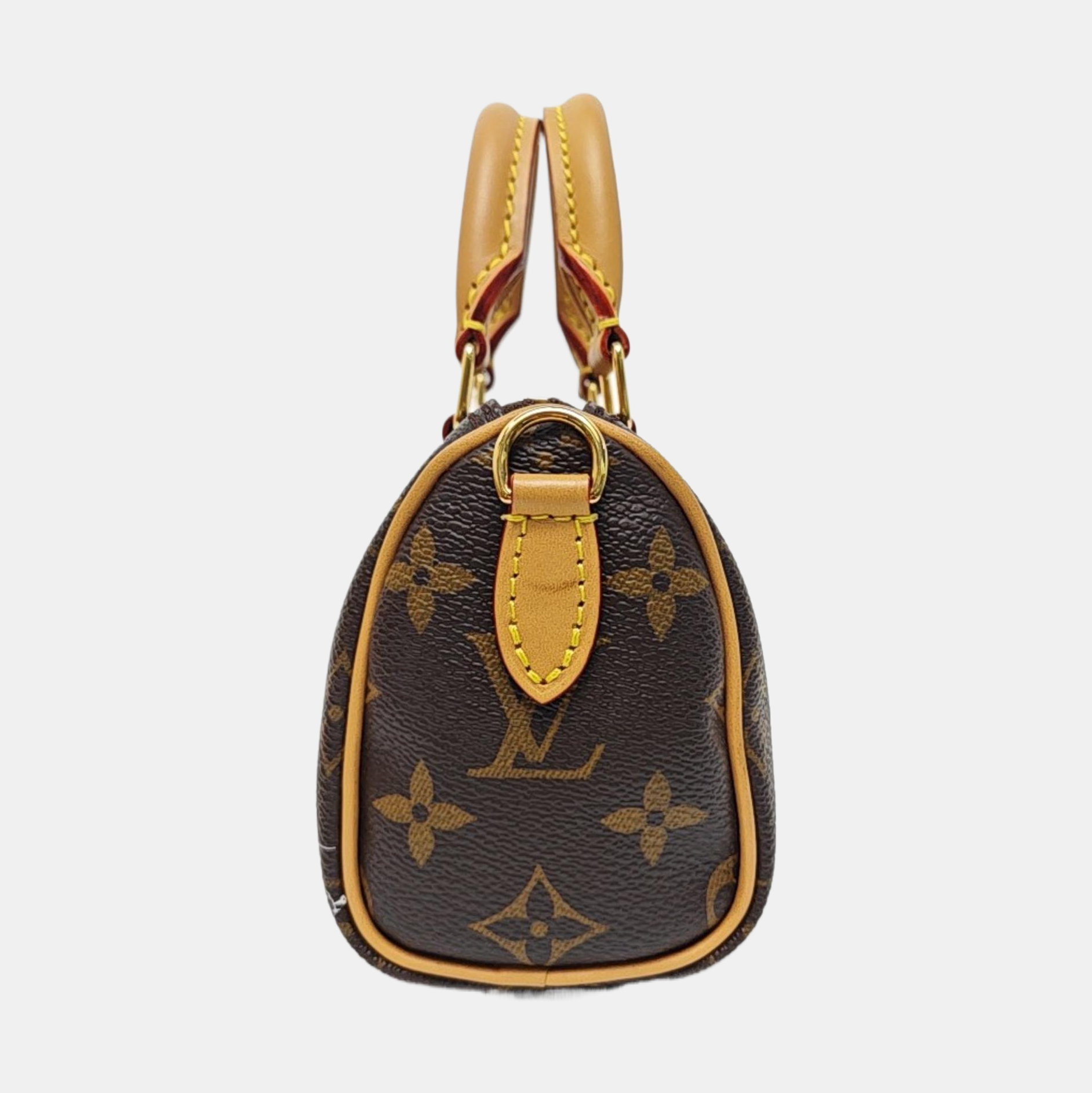 SPEEDY Nano Monogram Coated Canvas Brown