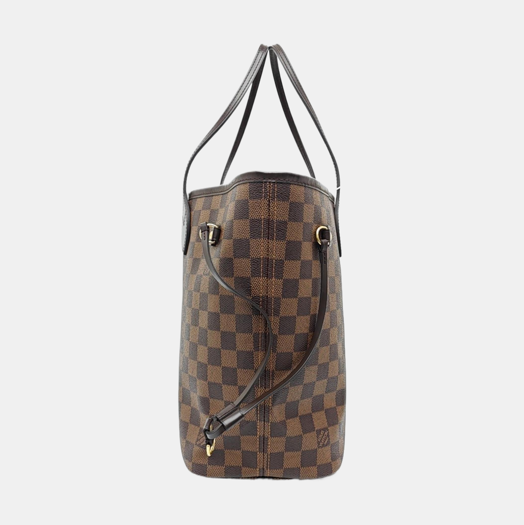 NEVERFULL MM Damier Ebene Coated Canvas Brown