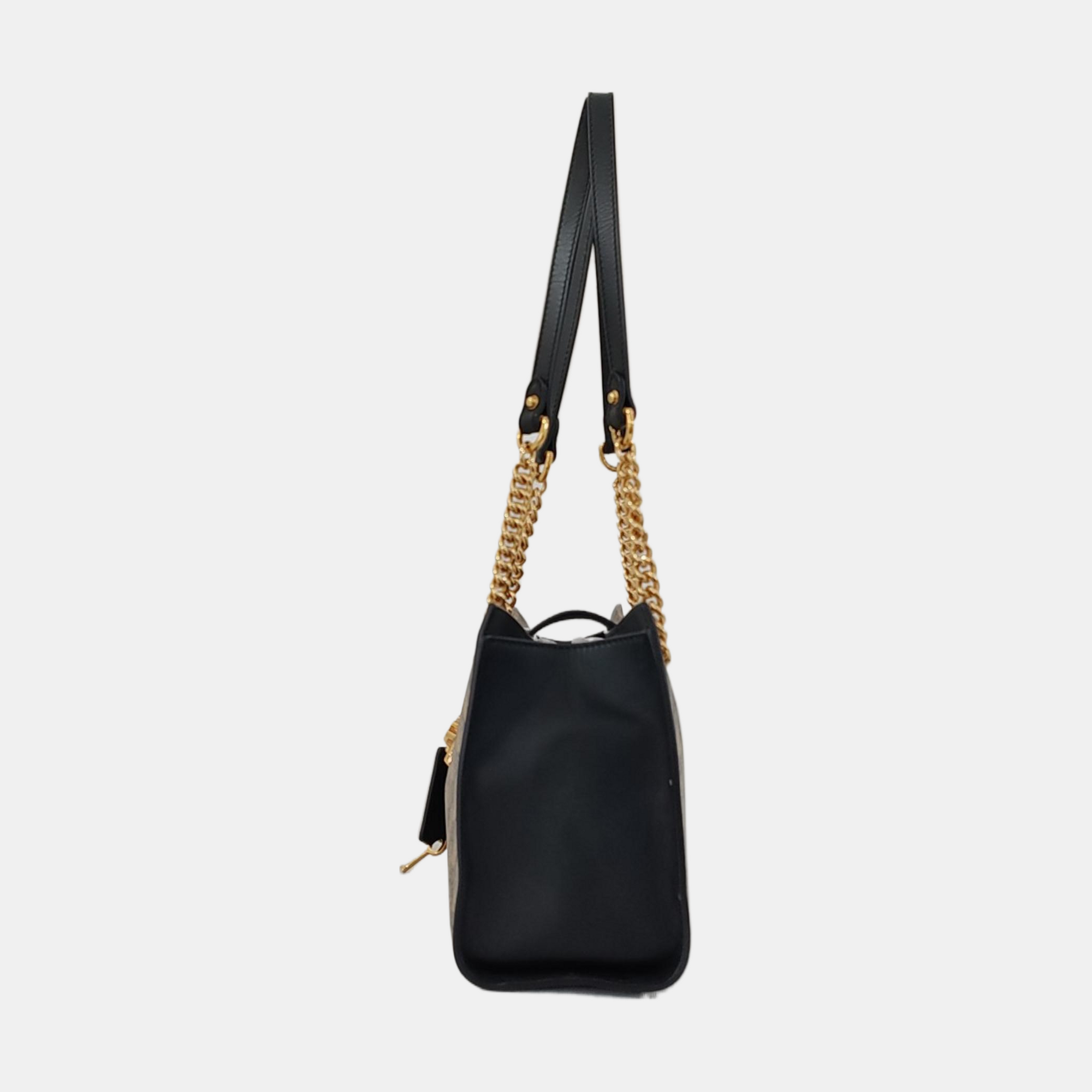 Padlock Small Monogram Coated Canvas Beige