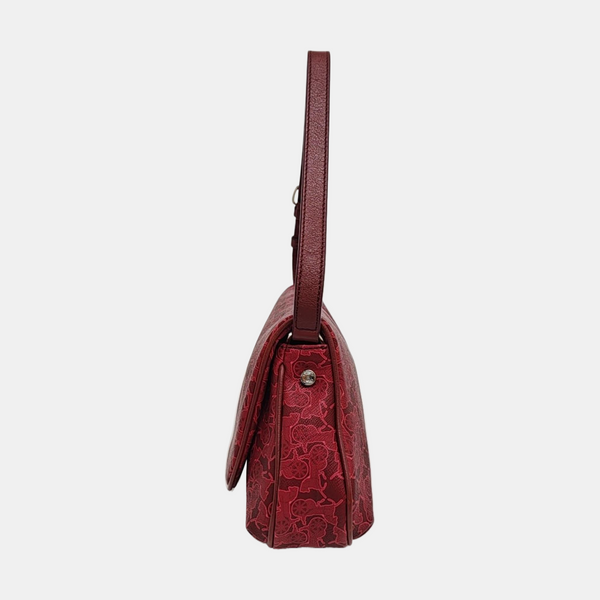 Coated Canvas Shoulder Bag Red