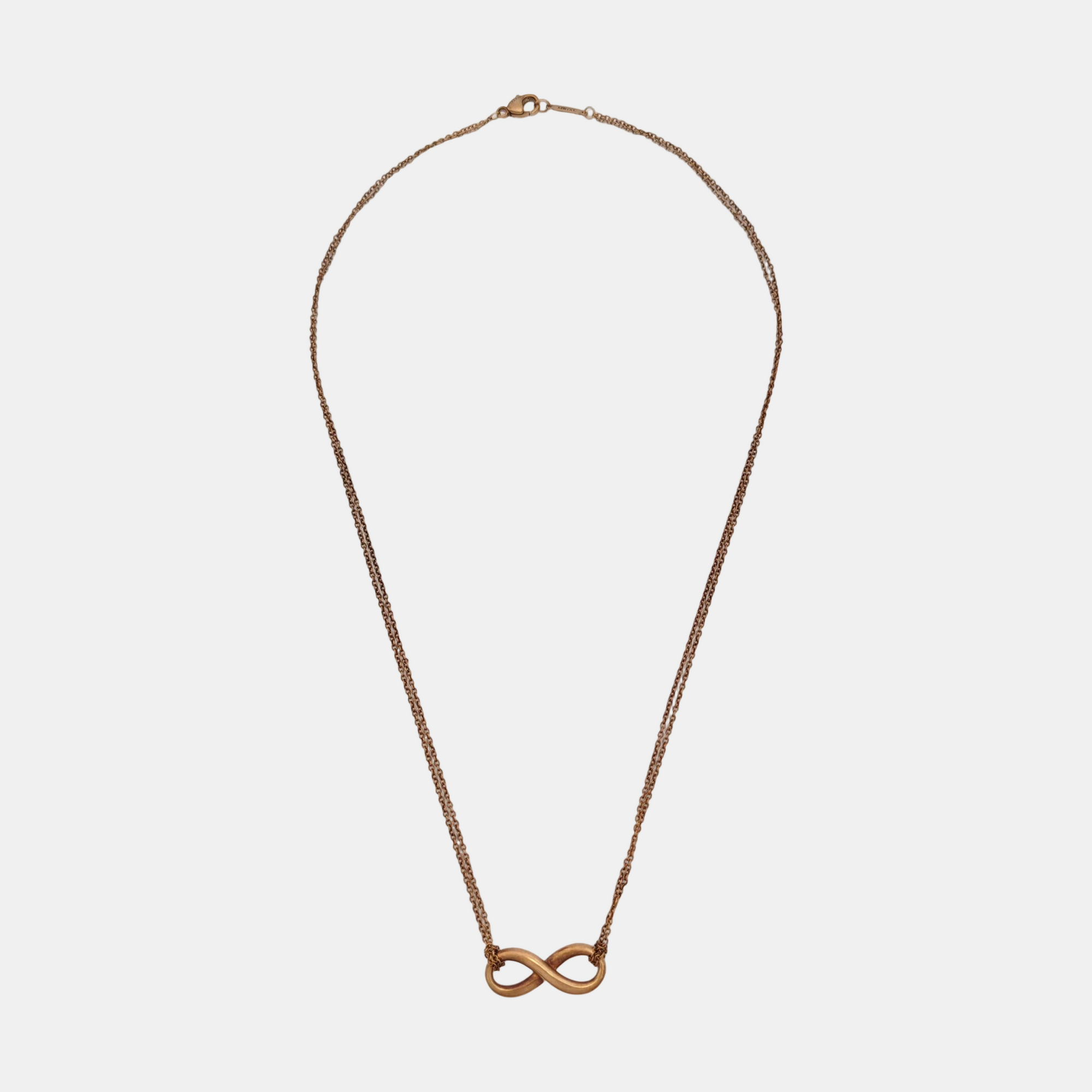 Tiffany Infinity Metal Rose Gold Necklace
