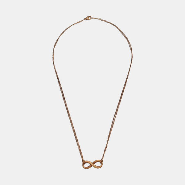 Tiffany Infinity Metal Rose Gold Necklace