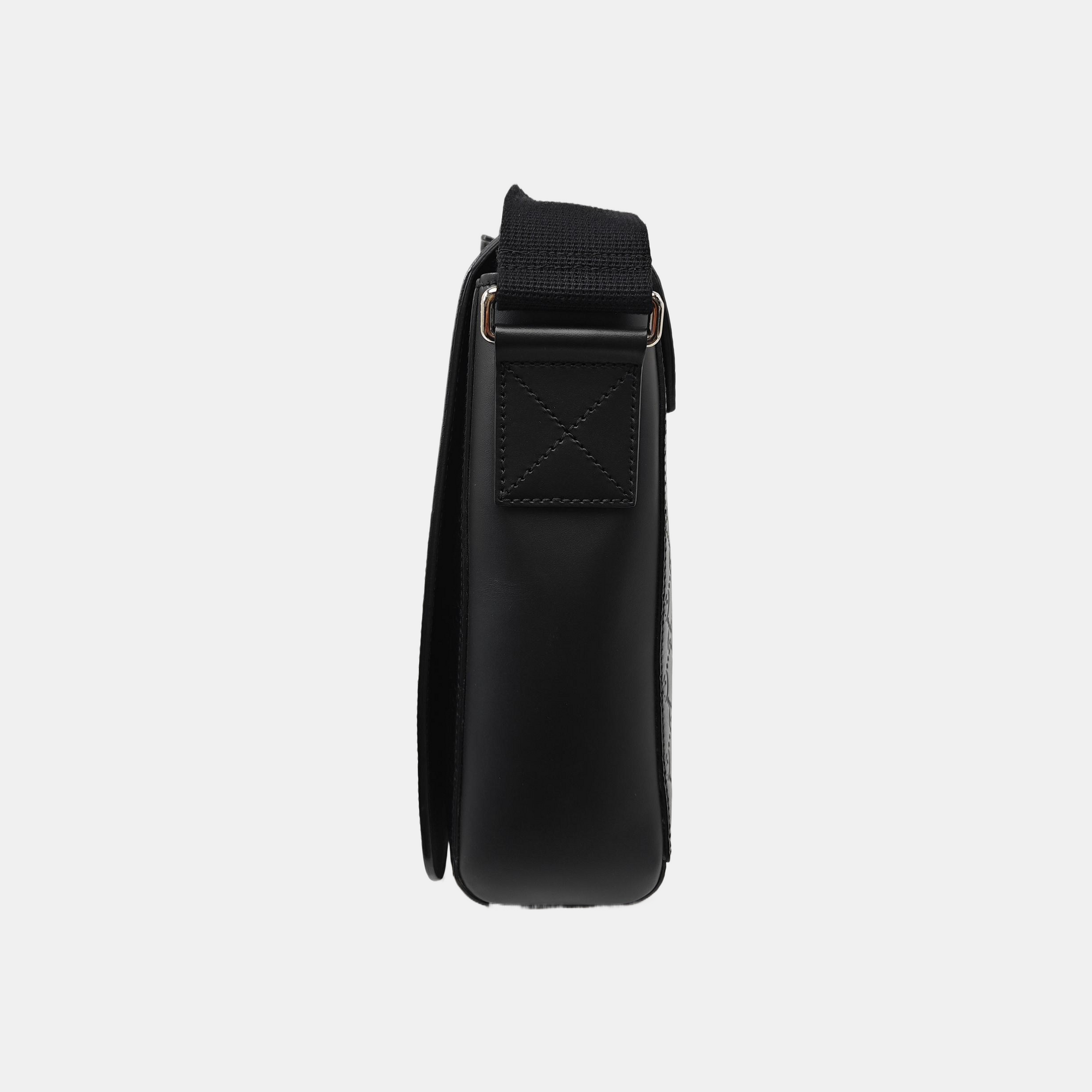 Monogram Calfskin Crossbody Bag Black