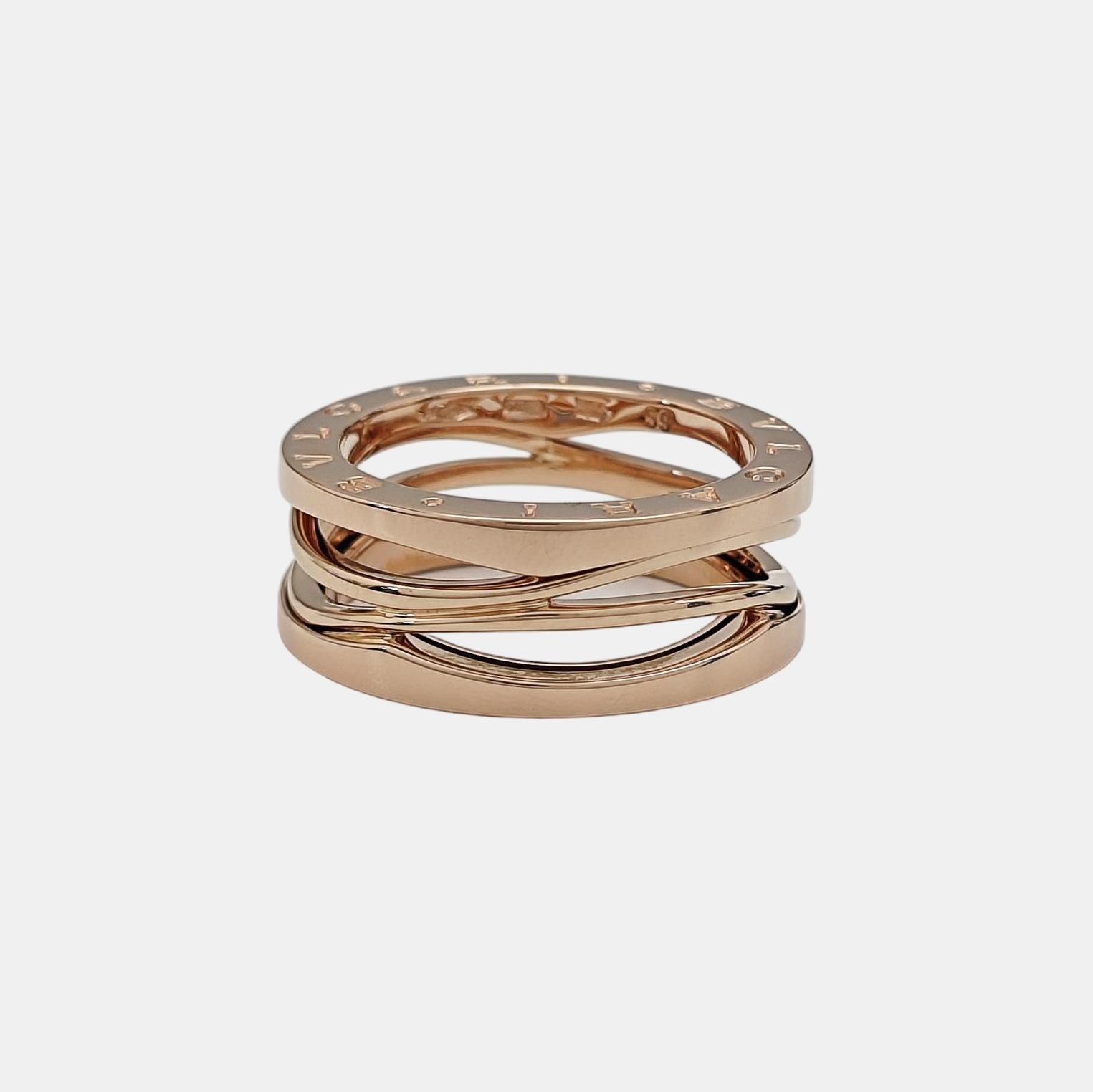 B.ZERO1 18k Rose Gold Ring EU 59