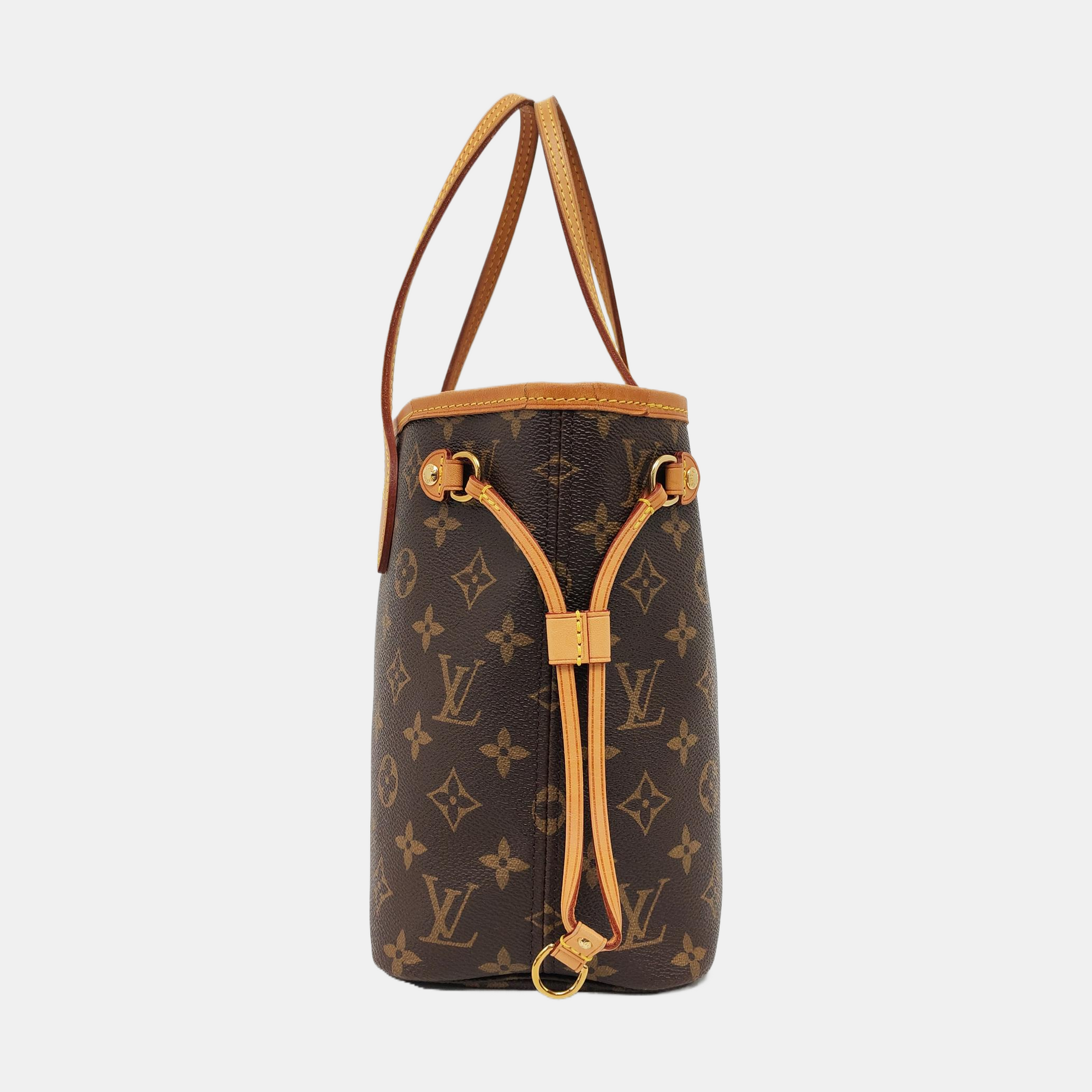 NEVERFULL PM Monogram Coated Canvas Brown