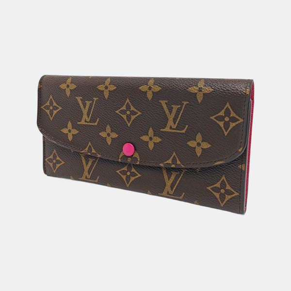 EMILIE Monogram Coated Canvas Brown Wallet