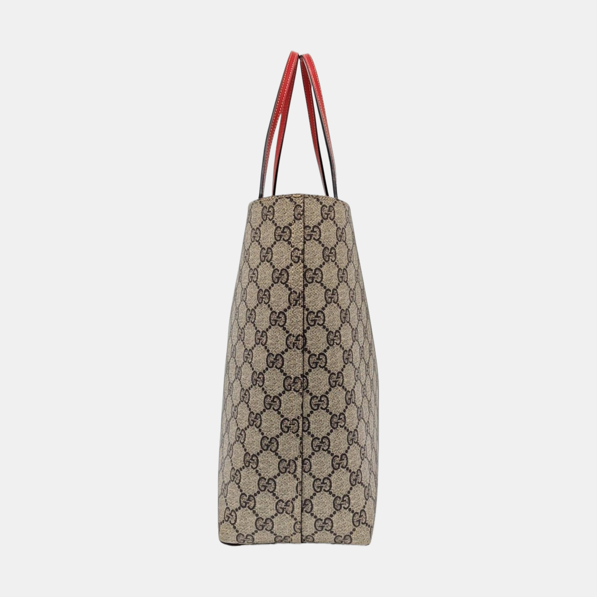 Monogram Coated Canvas Tote Bag Medium Beige
