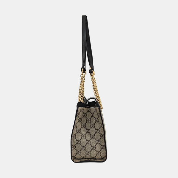 Padlock Small Monogram Coated Canvas Beige