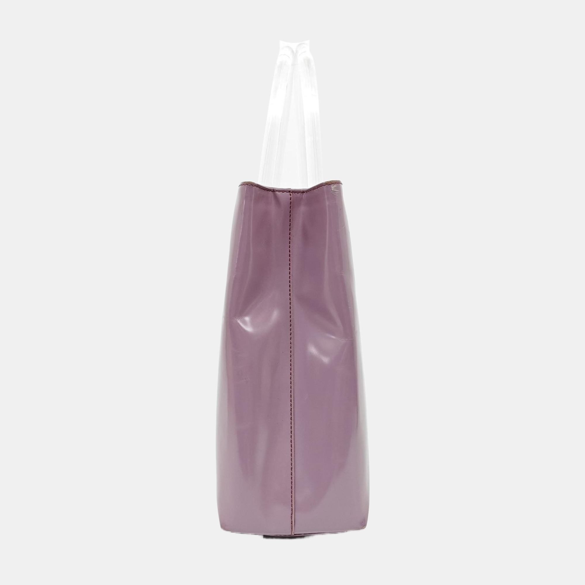 Calfskin Top Handle Bag Purple