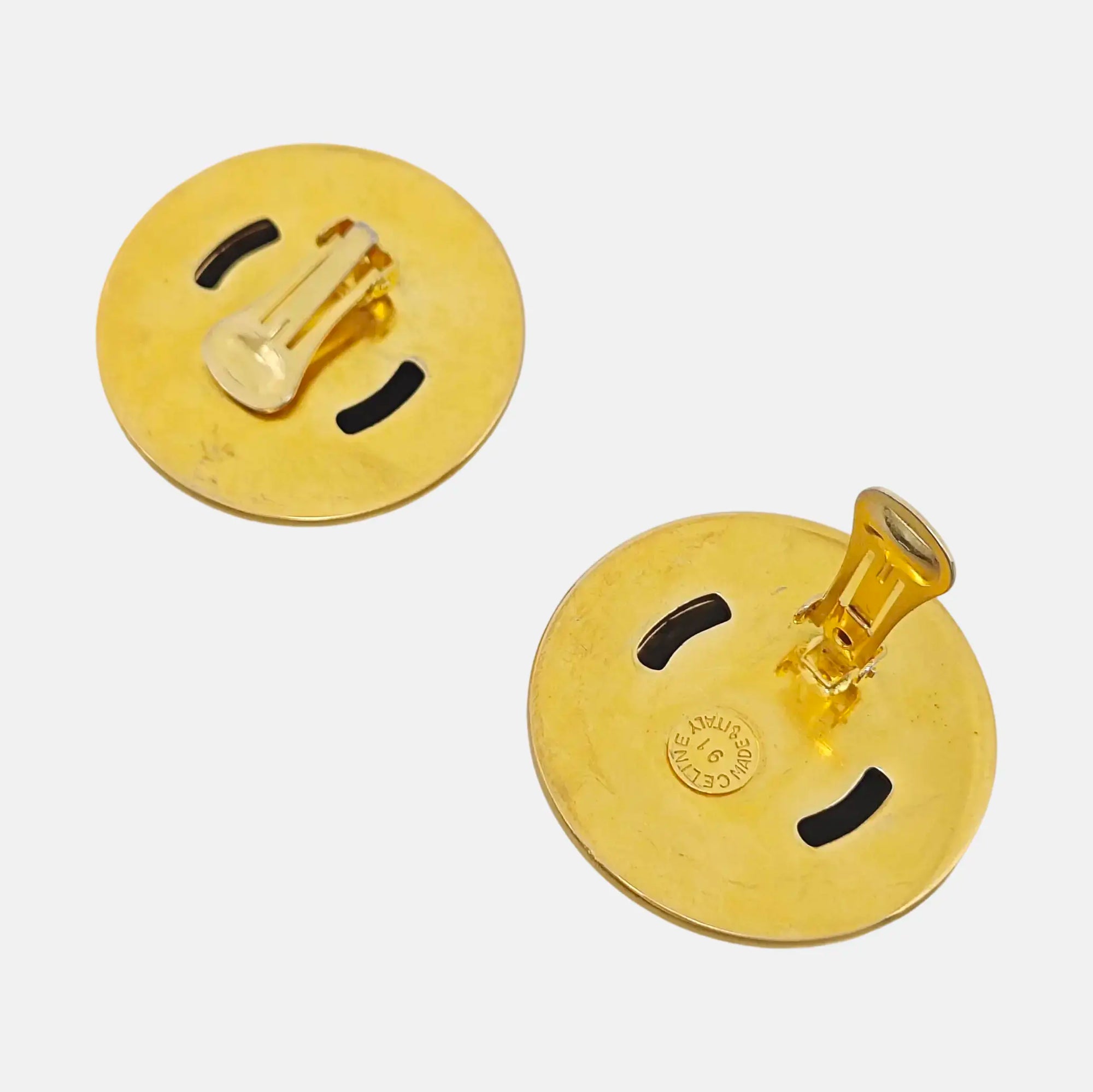 Metal Gold Clip On Earrings