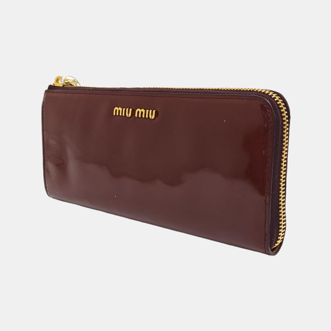 Patent Leather Wallet Red