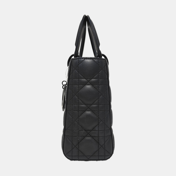 Lady Dior Small Cannage Calfskin Black