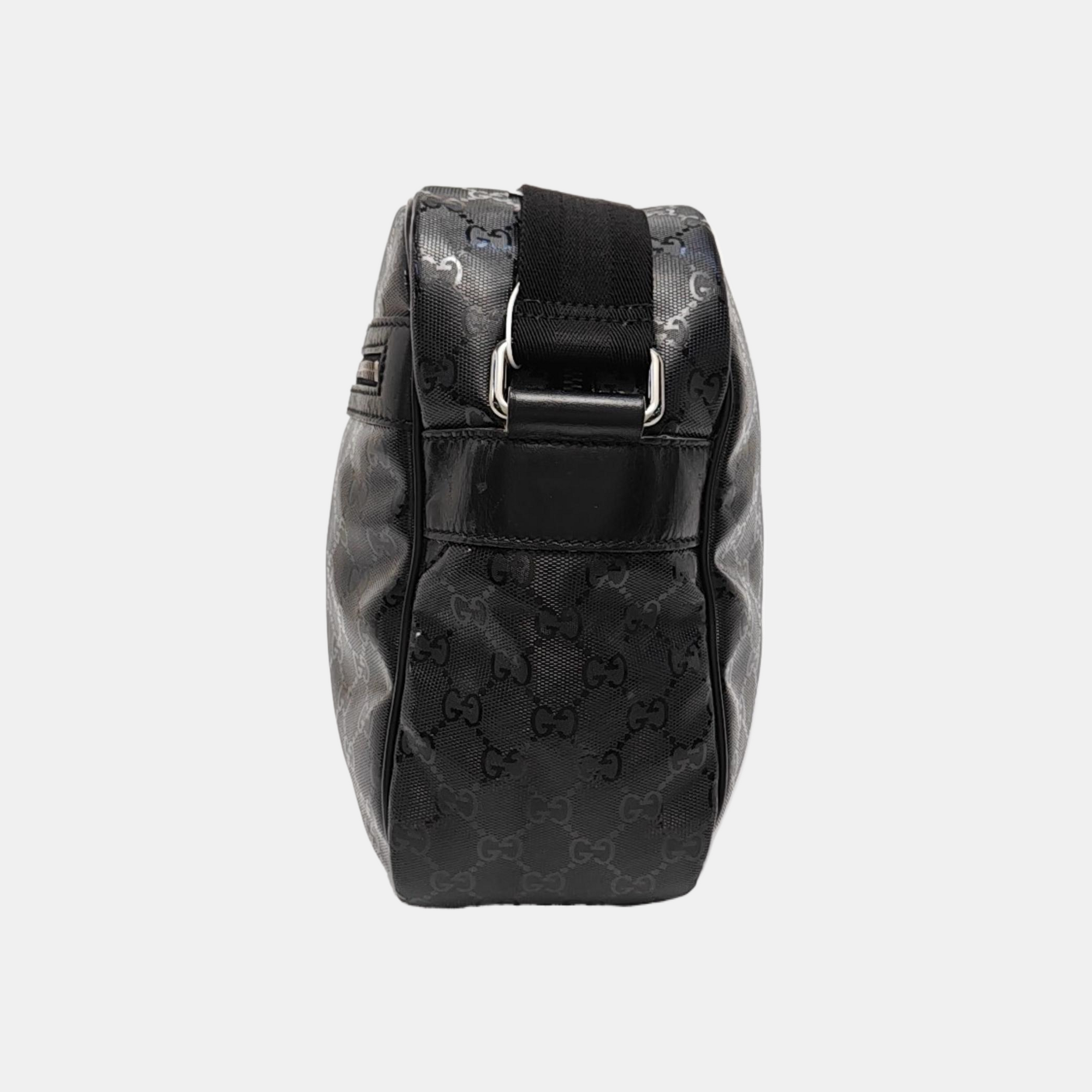 Monogram Coated Canvas Crossbody Bag Black