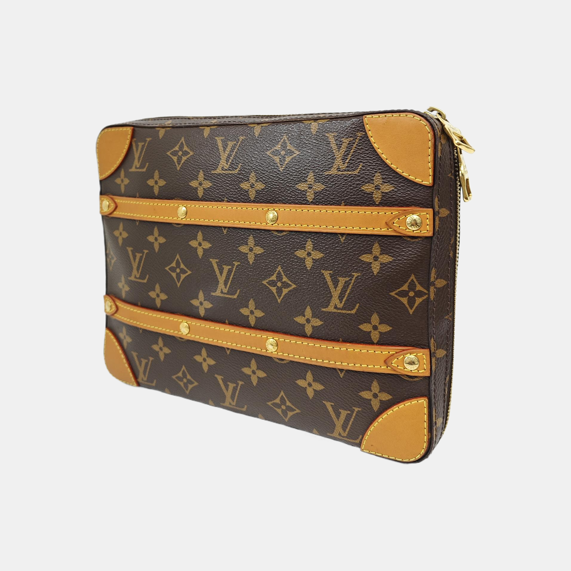 SOFT TRUNK PM Monogram Coated Canvas Brown