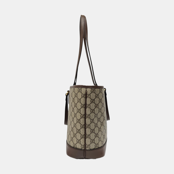 Ophidia Medium Monogram Coated Canvas Beige