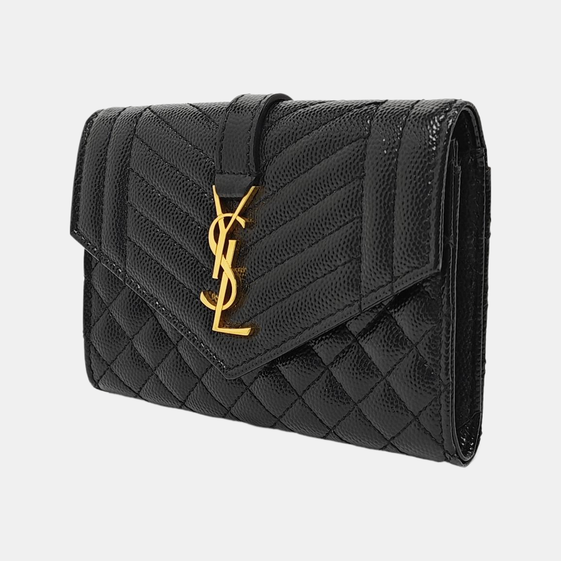 MONOGRAM Quilted Calfskin Black Card Holder