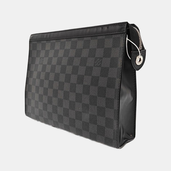 Pochette Voyag MM Damier Graphite Coated Canvas Gray