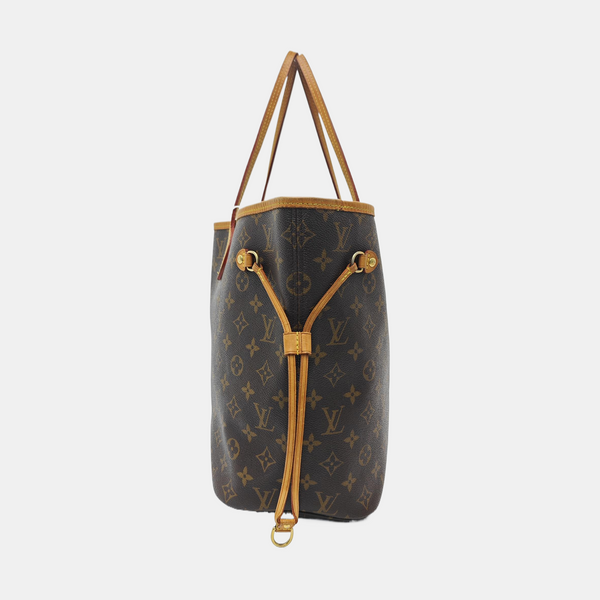NEVERFULL MM Monogram Coated Canvas Brown