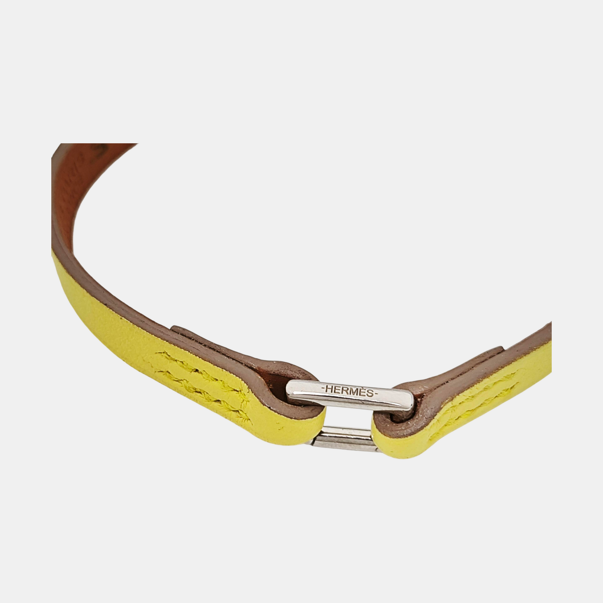Micro Kelly Leather Yellow Bracelet