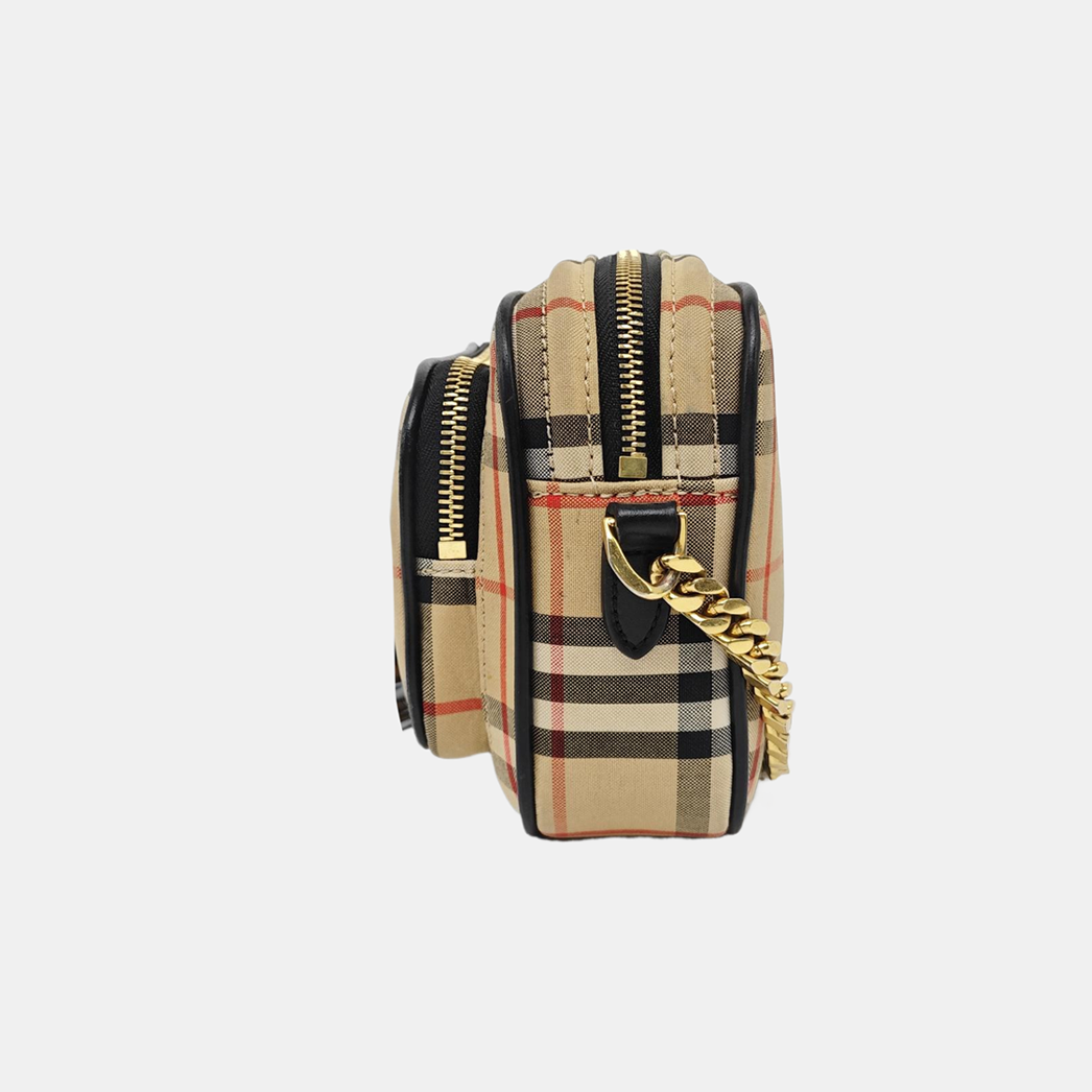 Fabric Shoulder Bag Brown