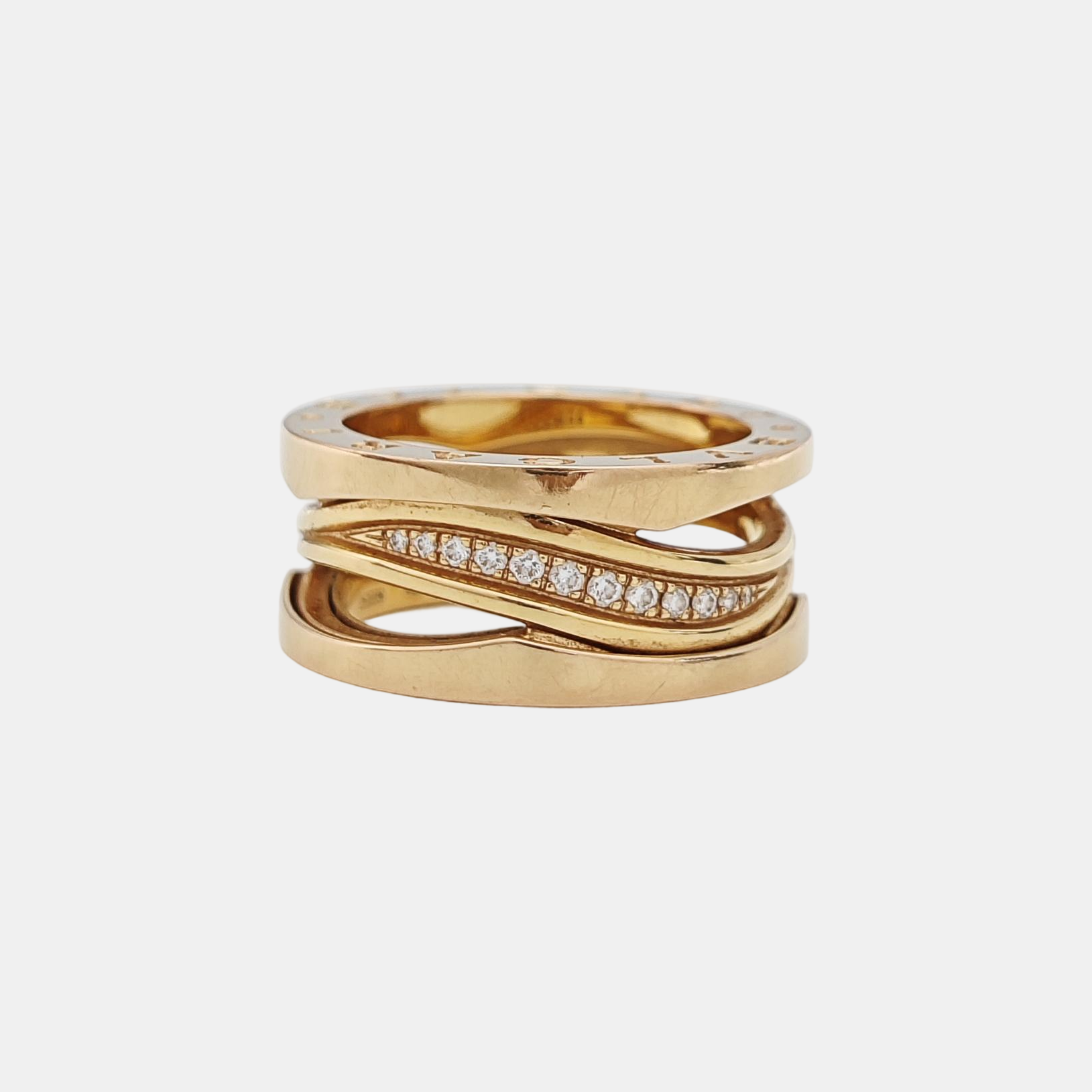 B.ZERO1 18k Rose Gold Ring EU 52