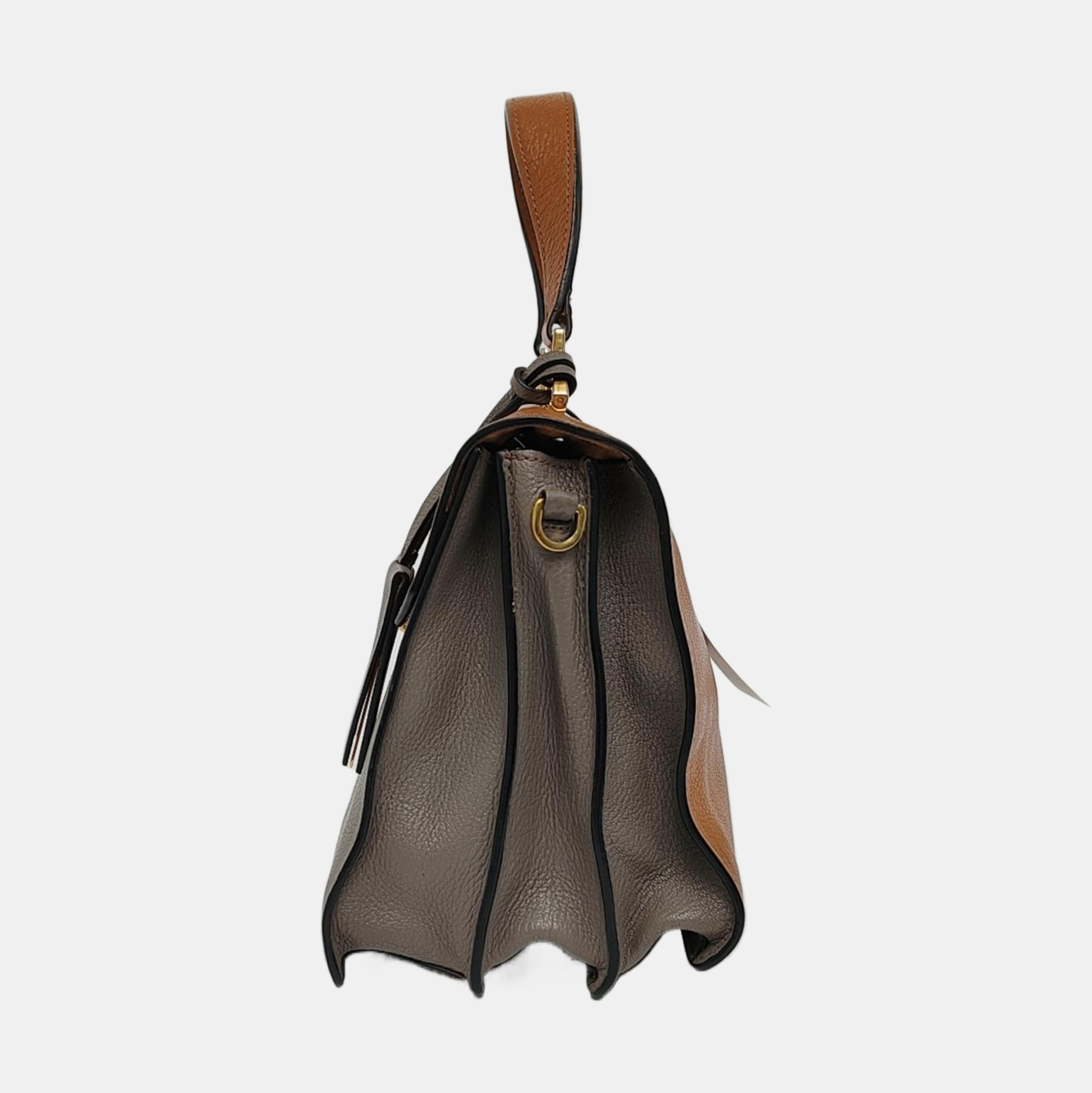 Calfskin Shoulder Bag Gray