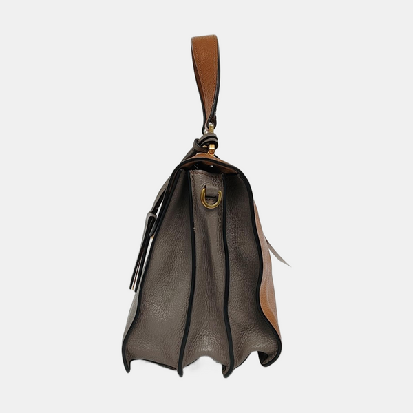 Calfskin Shoulder Bag Gray