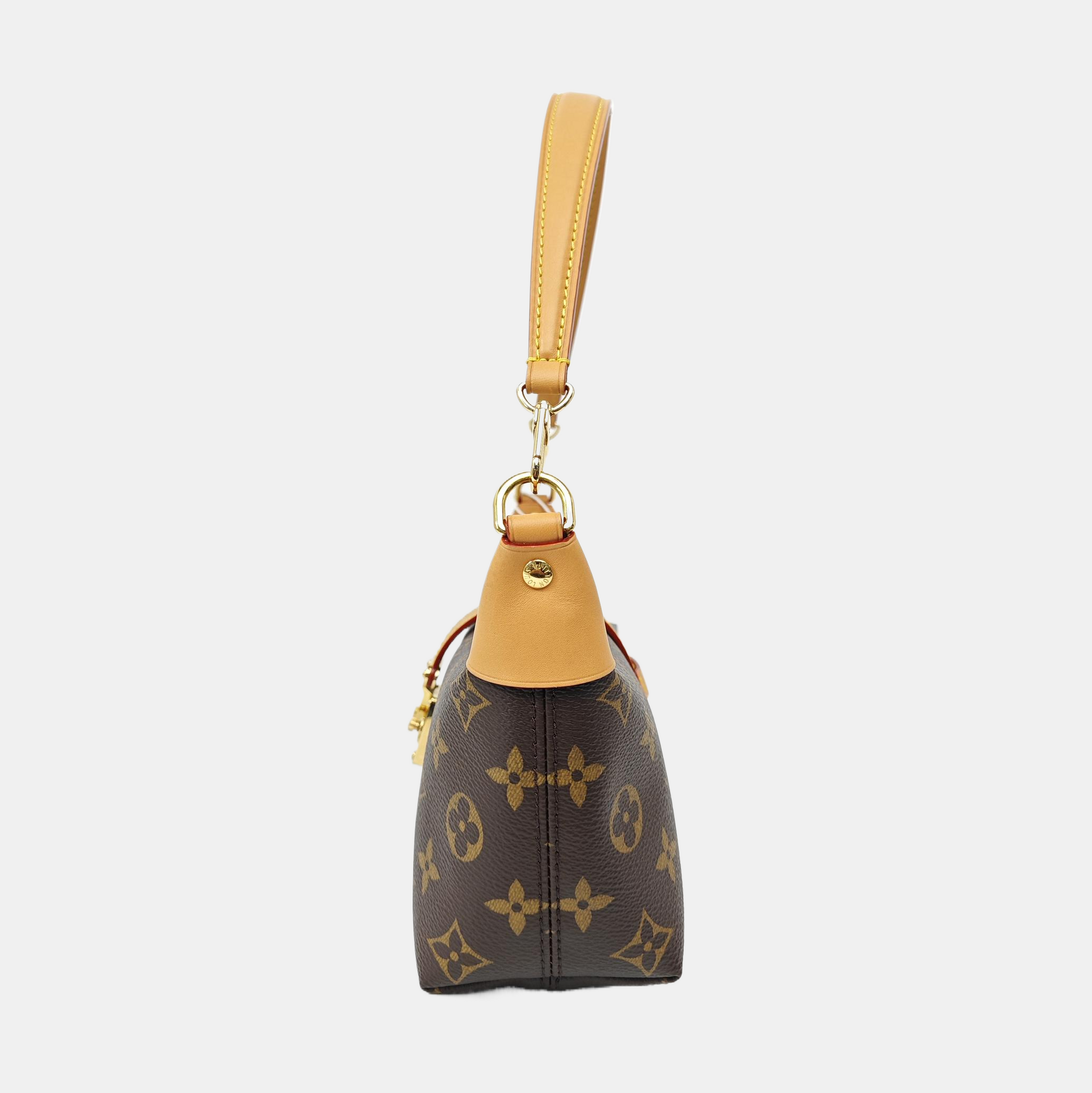 Pochette Mia Monogram Coated Canvas Brown