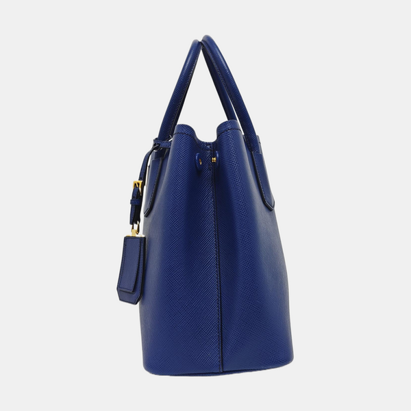 Double Medium Saffiano Calfskin Blue