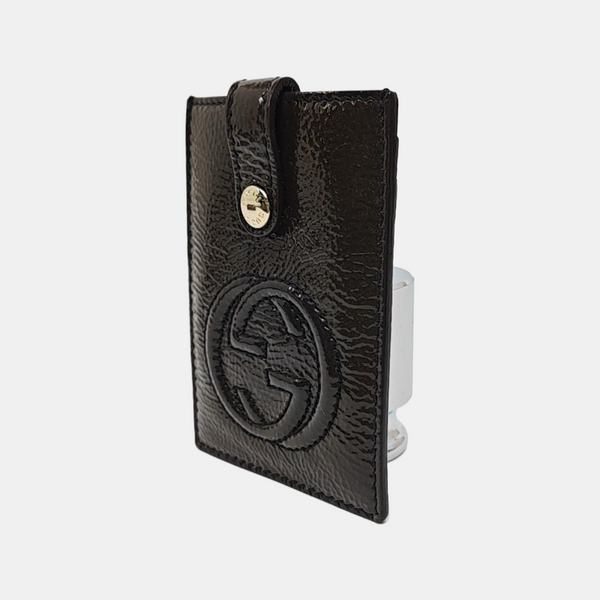Patent Leather Card Holder Green