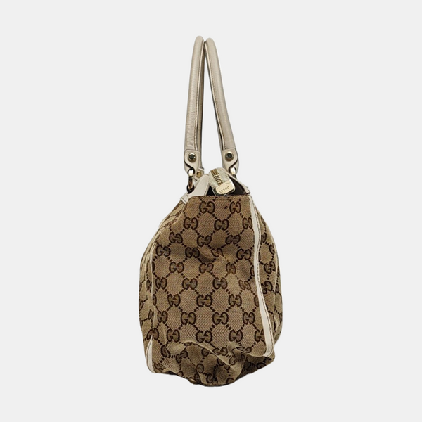 Monogram Canvas Tote Bag Brown