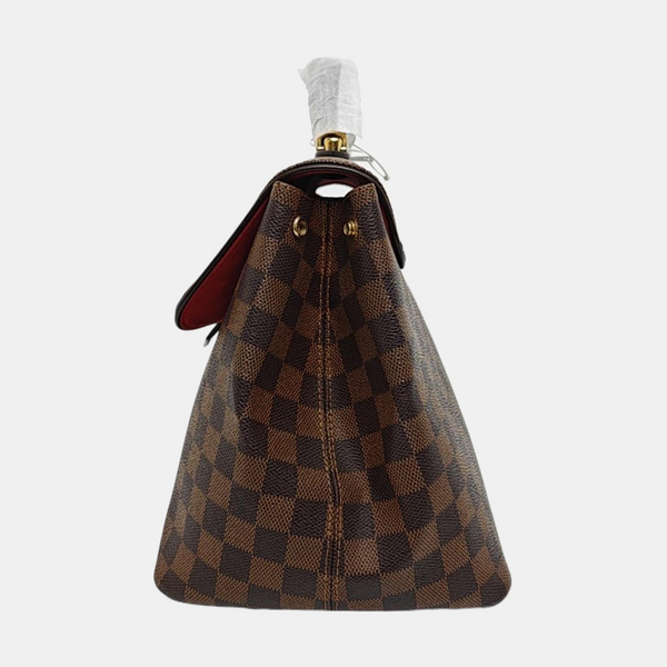 BERGAMO MM Damier Ebene Coated Canvas Brown