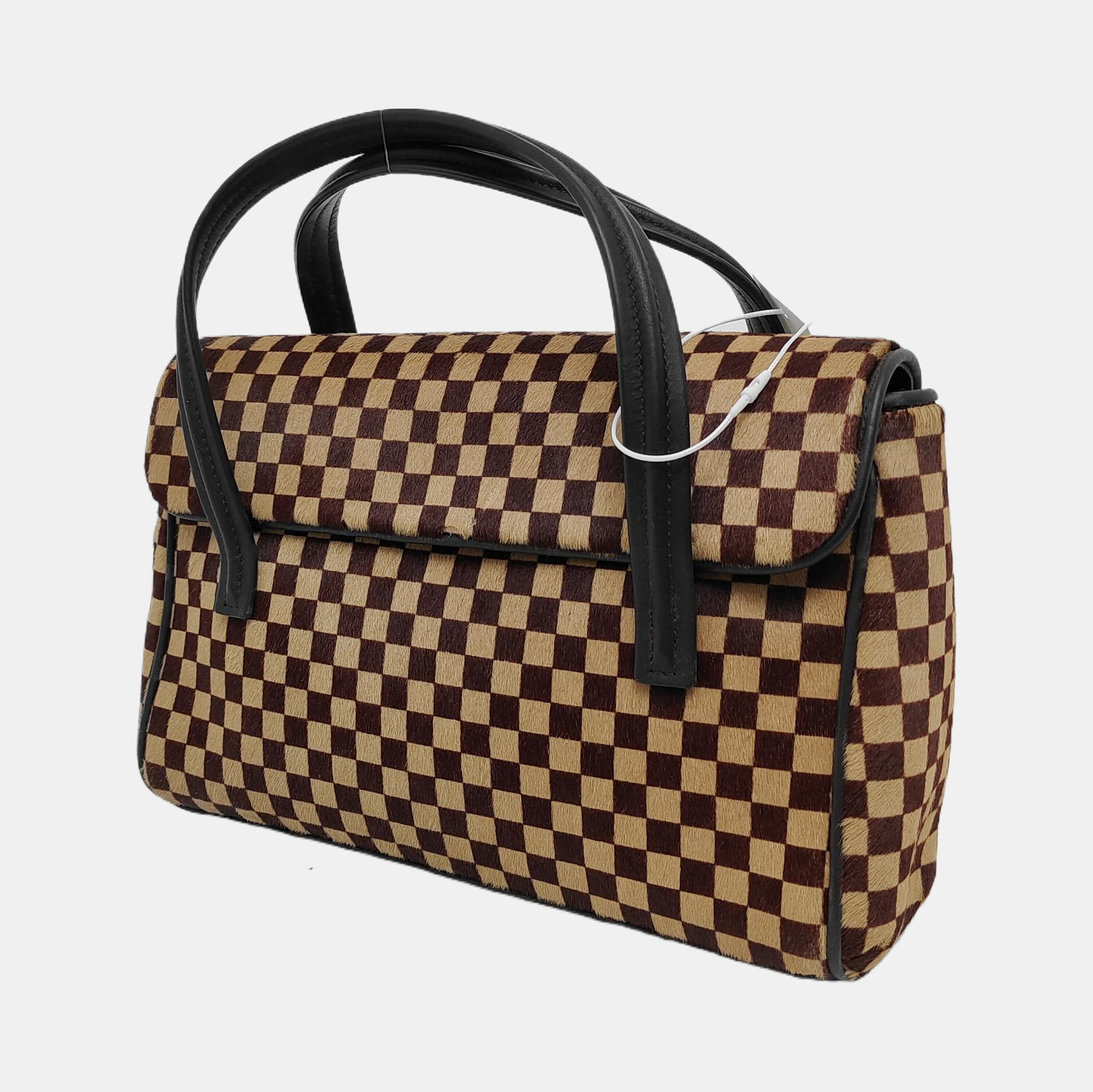 LIONNE Damier Ebene Horsehair Brown