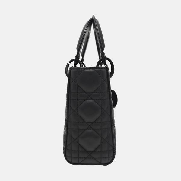 Lady Dior Mini Cannage Calfskin Black